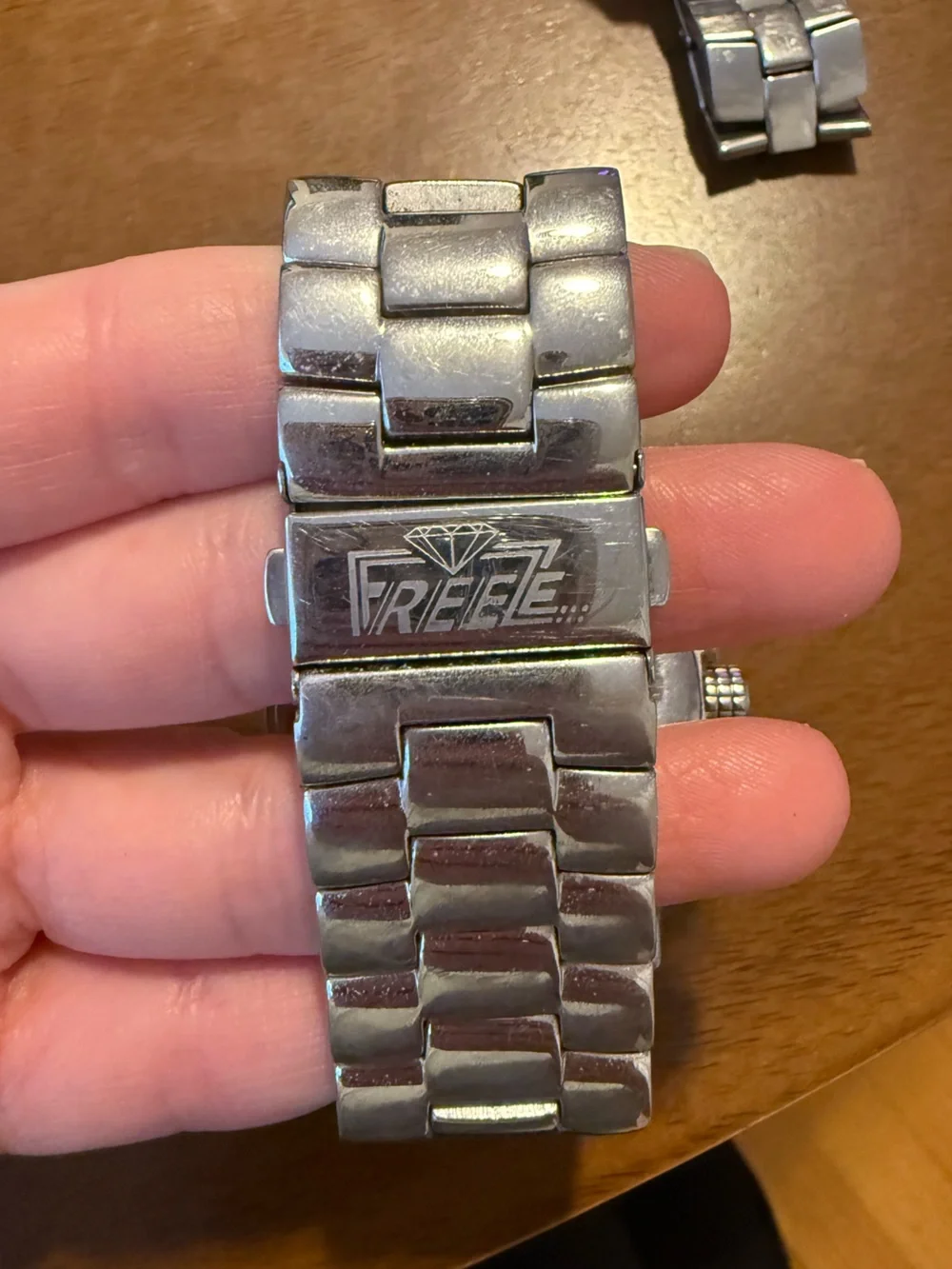Freeze Oversized Men’s Chronograph watch with Diamond Bezel